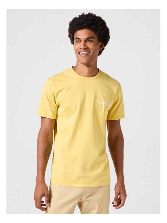 Wrangler Wrangler T-Shirt GRAPHIC TEE Żółty Regular Fit