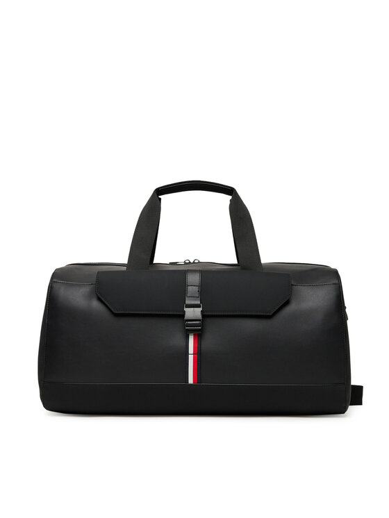 Tommy Hilfiger Męska Torba Tommy Hilfiger, Czarna, Th Foundation Duffle AM0AM13481