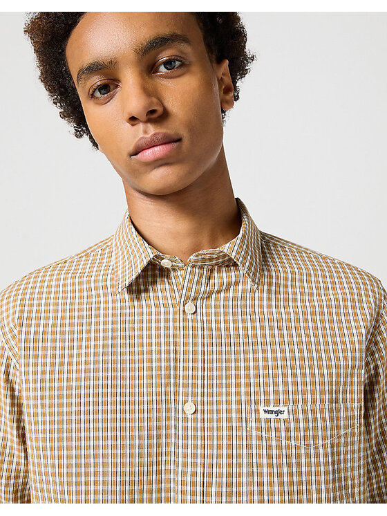 Wrangler Wrangler Koszula 1 PKT SHIRT Żółty Regular Fit