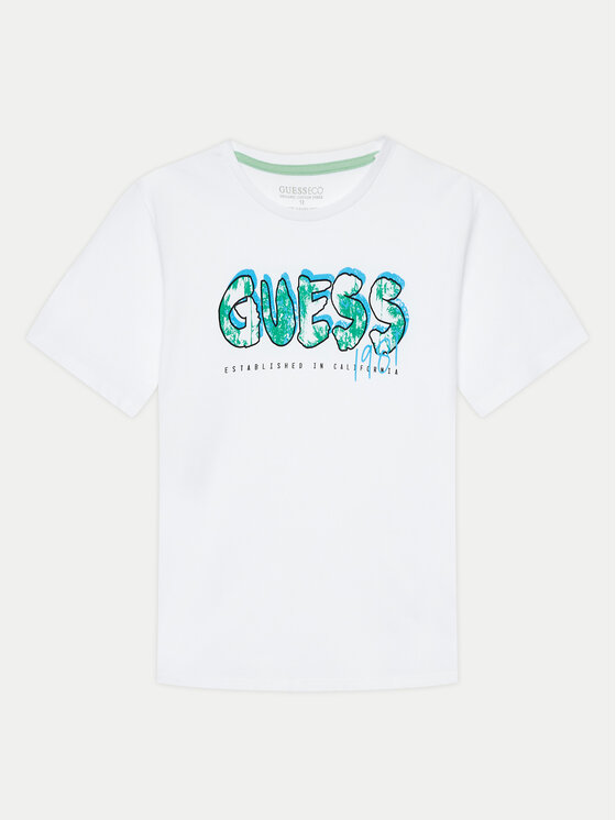 Guess T-krekls L4YI20 K8HM4 Balts Regular Fit