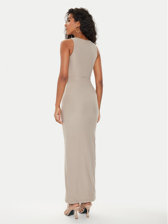Guess Guess Vsakodnevna obleka Kim W4YK0J KCDE0 Bež Bodycon Fit
