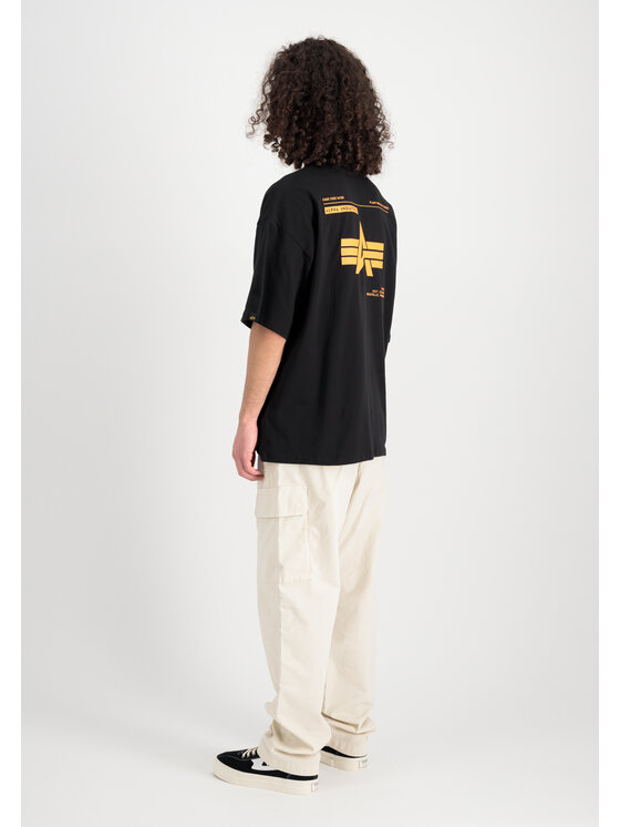 Alpha Industries Alpha Industries T-Shirt Logo Code Backprint T-Shirt Czarny Relaxed Fit