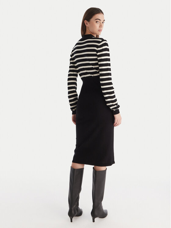Liu Jo Liu Jo Úpletové šaty TF5215 MS63L Čierna Regular Fit