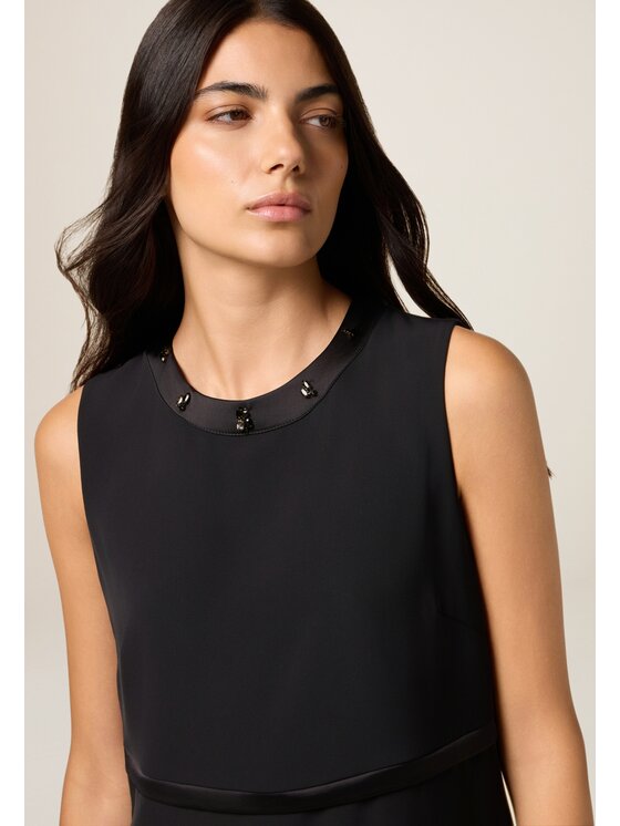 Oltre Oltre Vestito da giorno 7005R104955N033 Nero Slim Fit