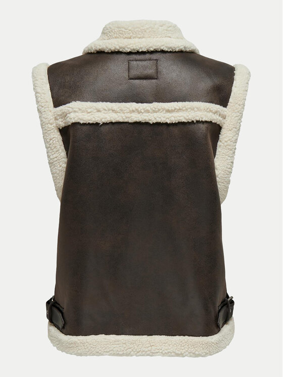 ONLY ONLY Bezrękawnik Betty 15322433 Brązowy Regular Fit