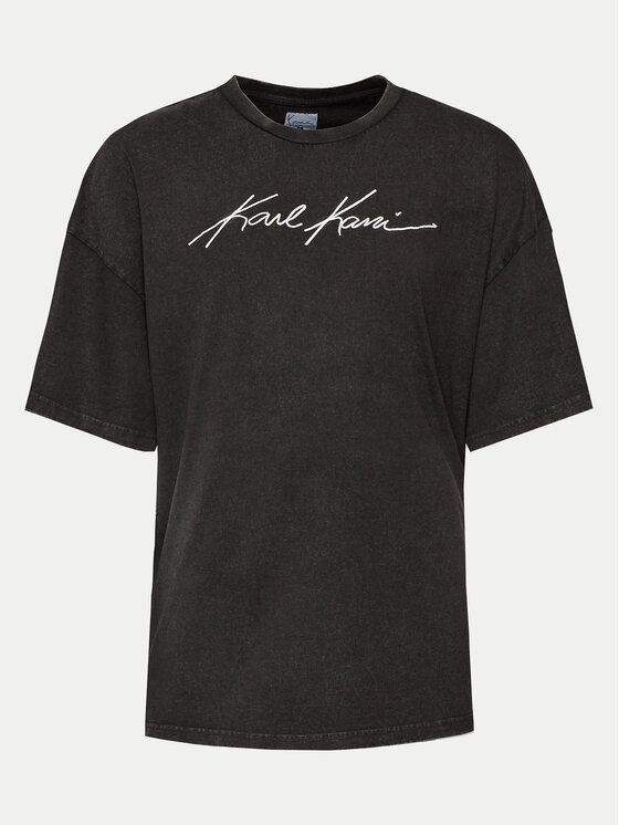 Karl Kani Tričko KM242-048-6 Čierna Boxy Fit