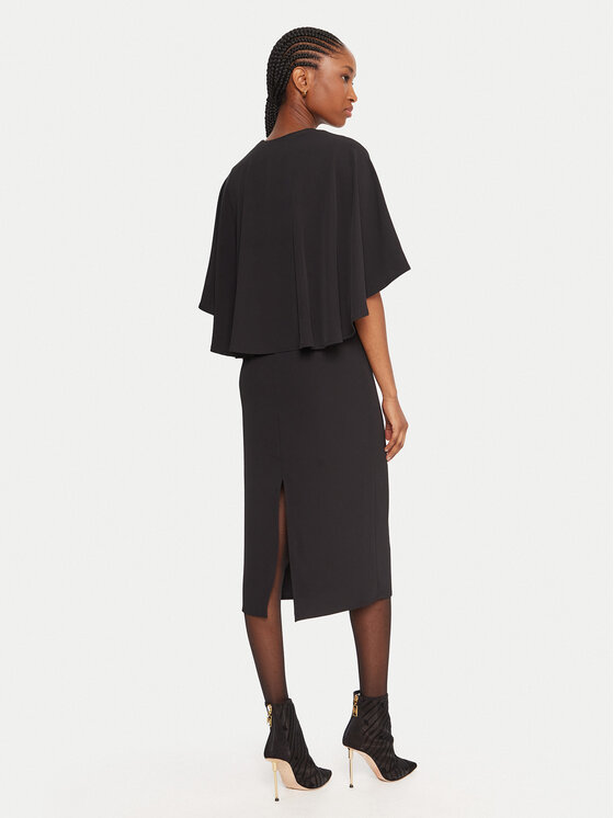 KAOS KAOS Coctailkleid RI1MR013 Schwarz Regular Fit
