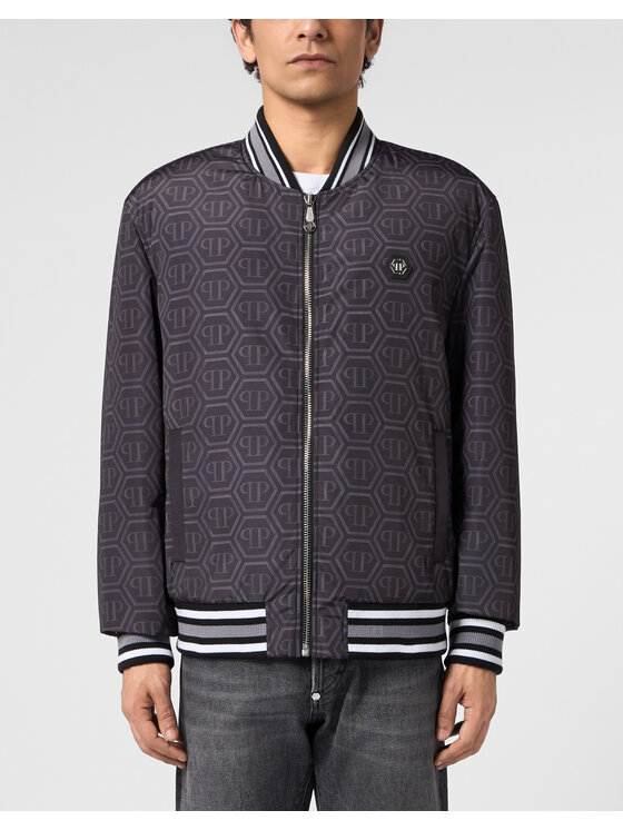 PHILIPP PLEIN PHILIPP PLEIN Kurtka bomber 31145 Czarny Regular Fit