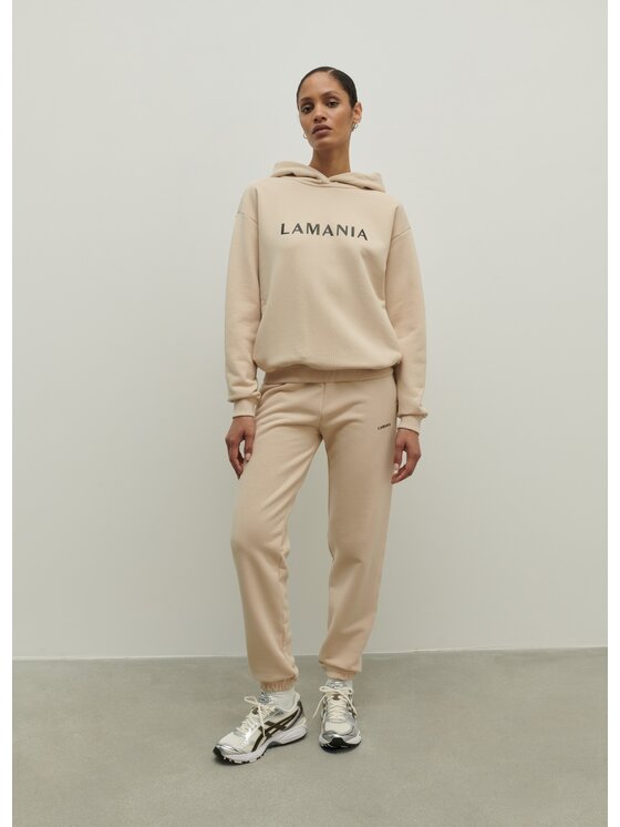 La Mania La Mania Spodnie dresowe SEASON 3 Beżowy Classic Fit