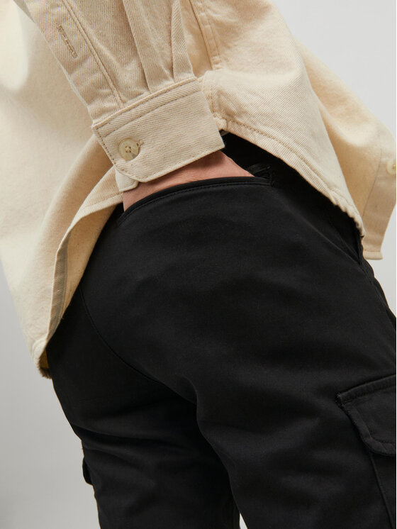 Jack&Jones Jack&Jones Παντελόνι υφασμάτινο Ollie 12224001 Μαύρο Regular Fit