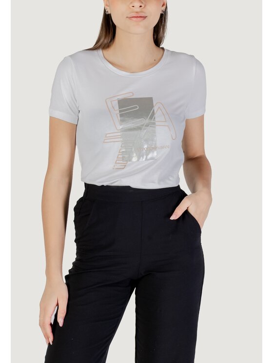 EA7 Emporio Armani EA7 Emporio Armani T-Shirt 7W000187 AF10373 Biały Casual Fit