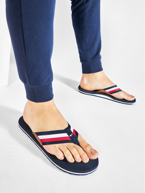 Tommy Hilfiger Tommy Hilfiger Infradito Corporate Hilfiger Beach Sandal FM0FM03380 Blu scuro
