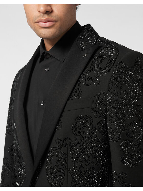 PHILIPP PLEIN PHILIPP PLEIN Marynarka 26093 Czarny Regular Fit