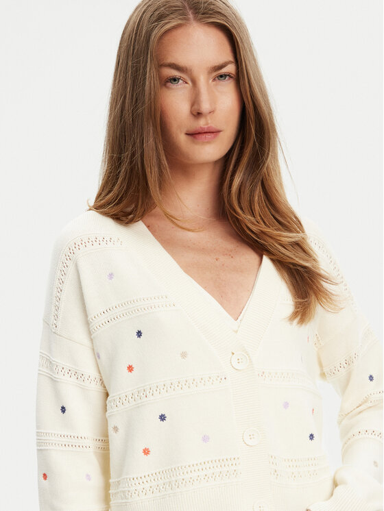 United Colors Of Benetton United Colors Of Benetton Kardigan 10C1E604W Bež Regular Fit