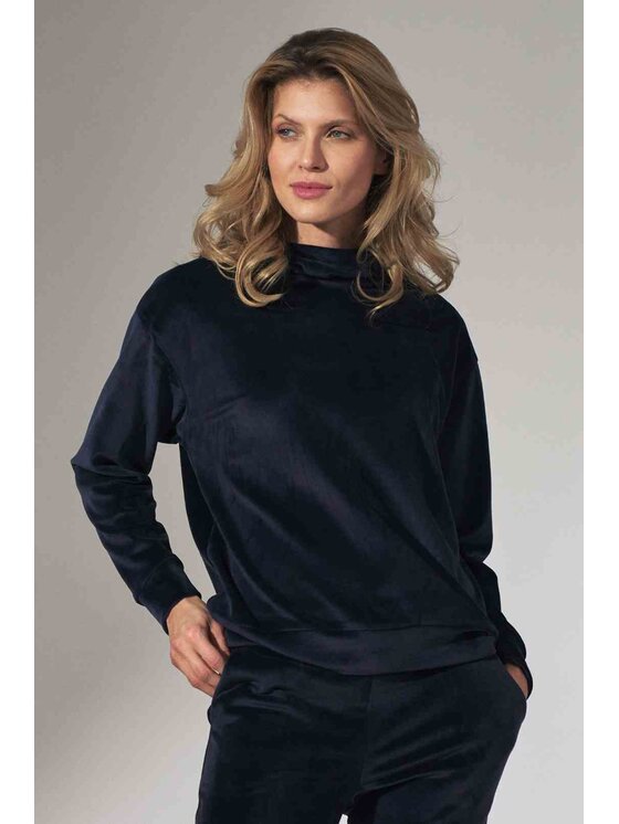 FIGL FIGL Mikina M745 Tmavomodrá Regular Fit