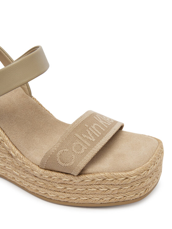 Calvin Klein Calvin Klein Espadrillid Wedge Espad 70 Webbing Lth HW0HW02901 Beež