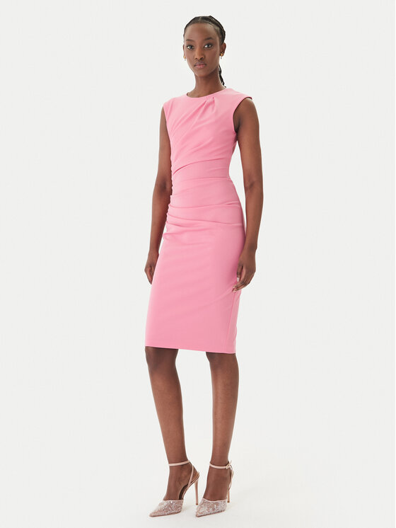 Rinascimento Rinascimento Коктейльна сукня CFC0127683003 Рожевий Slim Fit