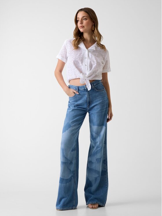Guess Guess Hemd W6GH48 W1881 Weiß Classic Fit
