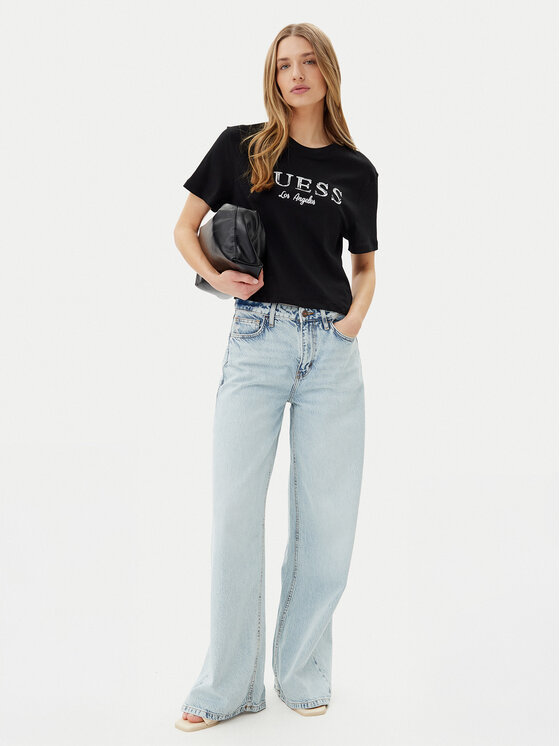 Guess Guess T-shirt V5GI09 K9RM1 Crna Regular Fit
