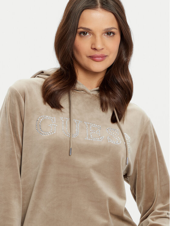 Guess Guess Bluză V4RQ25 KBXI2 Maro Regular Fit