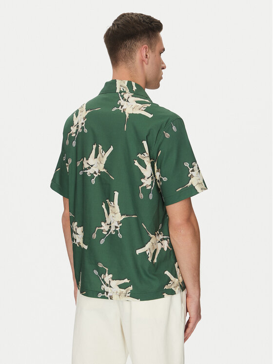 Lacoste Lacoste Koszula CH0113 Zielony Relaxed Fit