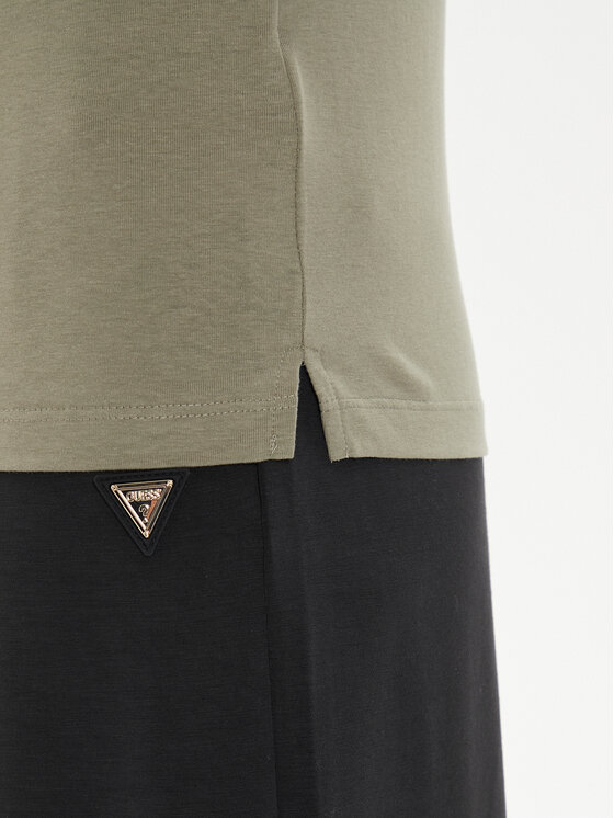 Guess Guess Tričko W1YI1B I3Z14 Zelená Regular Fit