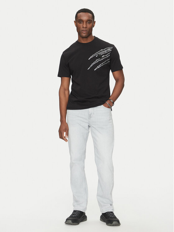 Plein Sport Plein Sport Majica SAEC MTK8019 STE001N Črna Regular Fit