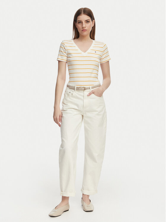 Tommy Hilfiger Tommy Hilfiger Majica New Cody WW0WW40584 Oranžna Slim Fit