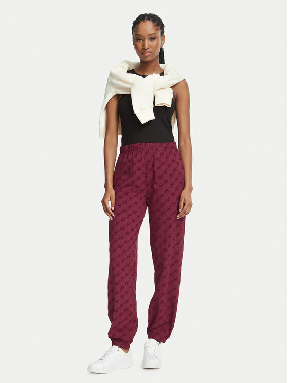 HUGO HUGO Spodnie dresowe Flokky 50566682 Czerwony ciemny Regular Fit