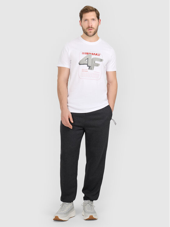 4F 4F T-Shirt WINTER CODE Biały Regular Fit