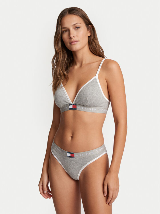 Tommy Hilfiger Tommy Hilfiger Reggiseno Bralette UW0UW06271 Grigio chiaro