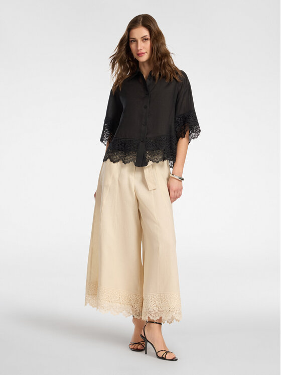 Elena Mirò Elena Mirò Koszula 5188P000271N033 Czarny Boxy Fit