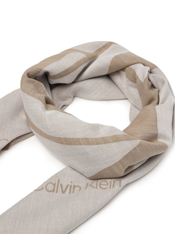 Calvin Klein Calvin Klein Skarelė Calvin Chambray Square Scarf LV04F8085G Smėlio