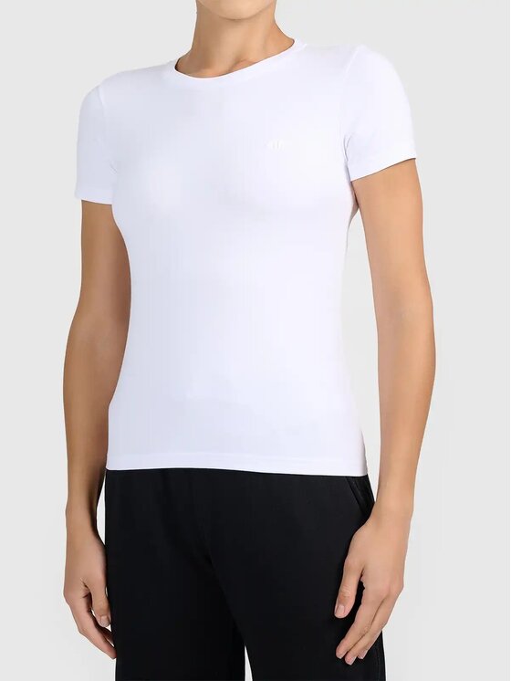 4F 4F T-Shirt 3P-4FWMM00TTSHF3306-10S Czarny Authentic Slim Fit