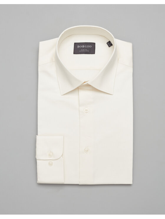 Borgio Borgio Koszula simeria Écru Slim Fit