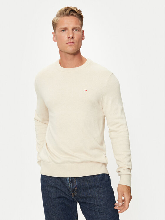 Tommy Hilfiger Sveter MW0MW28046 Écru Regular Fit