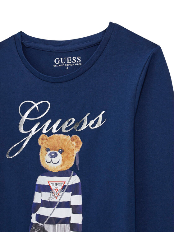 Guess Guess Bluza J5BI16 J1314 Mornarsko modra Regular Fit