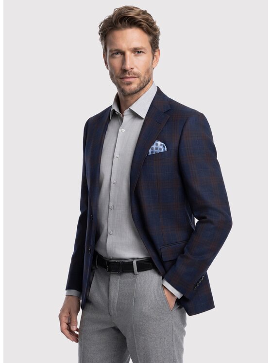 Pako Lorente Pako Lorente Marynarka P26WP-3X-007 Granatowy Slim Fit
