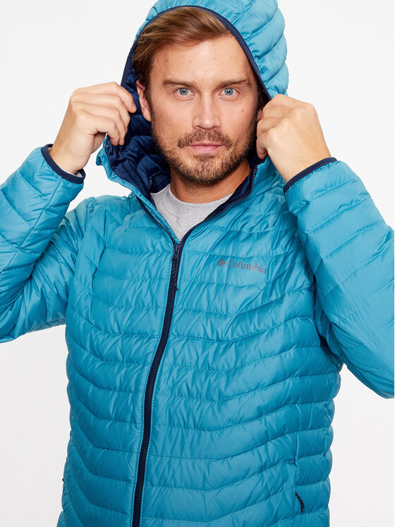 Columbia Columbia Kurtka przejściowa Westridge™ Down Hooded Jacket Niebieski Regular Fit
