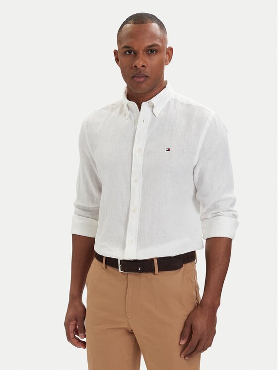 Tommy Hilfiger Tommy Hilfiger Srajca MW0MW41530 Bela Regular Fit