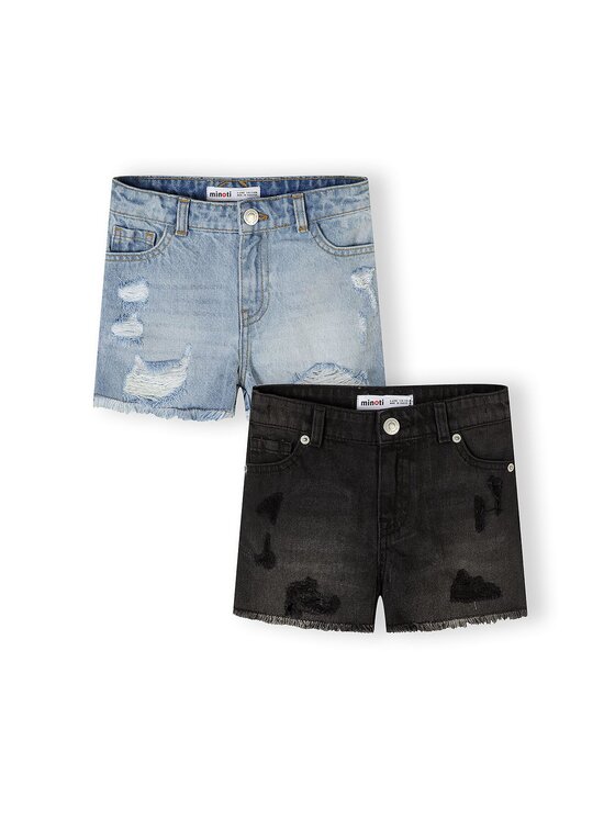 minoti minoti Szorty jeansowe 30SHORT151 Czarny Regular Fit