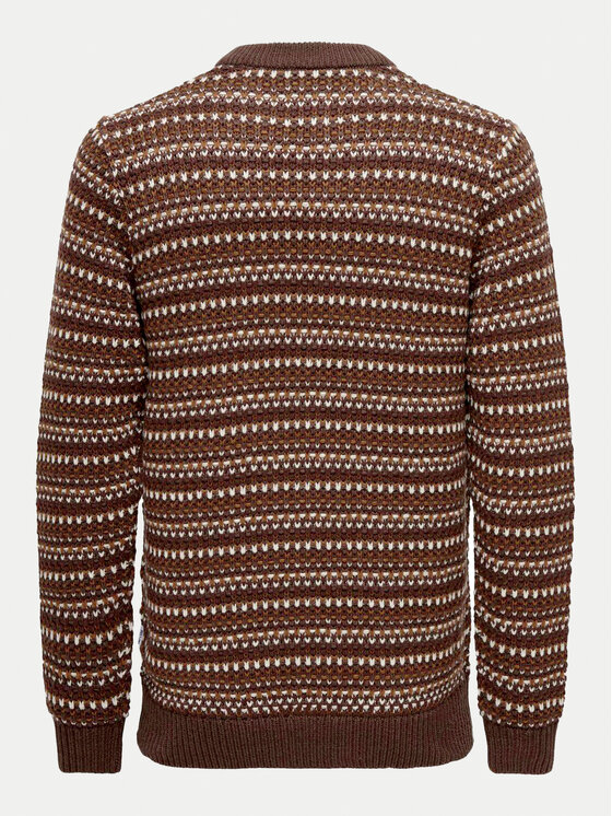Only & Sons Only & Sons Pulover Musa 22027268 Rjava Regular Fit