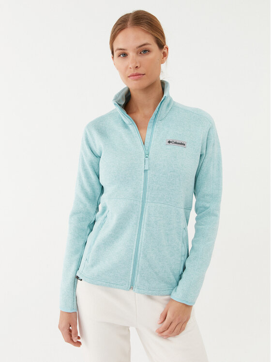 Columbia Fleecová mikina W Sweater Weather Full Zip Zelená Regular Fit