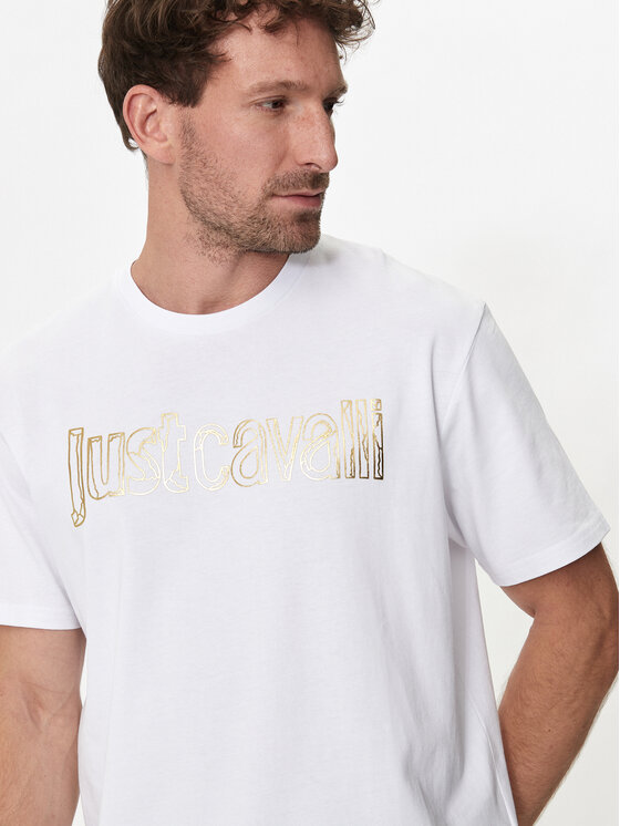 Just Cavalli Just Cavalli T-Shirt 76OAHG15 Weiß Regular Fit