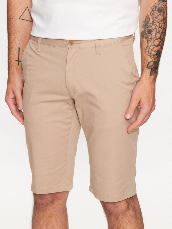 s.Oliver Bavlnené šortky 2132920 Hnedá Slim Fit