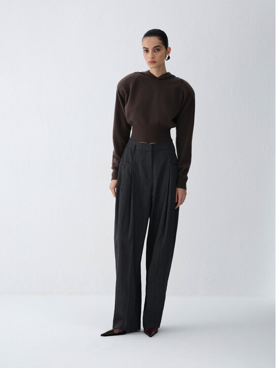 La Mania La Mania Felpa NANA Marrone scuro Basic Fit