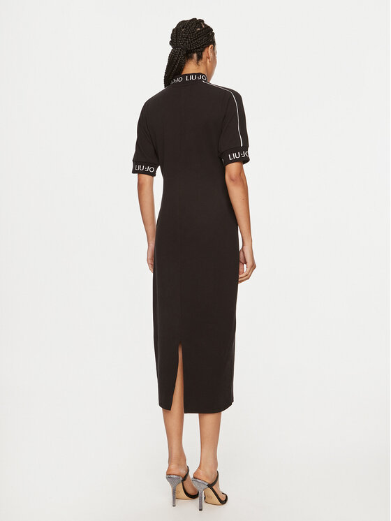 Liu Jo Sport Liu Jo Sport Rochie tricotată TF4176 J4523 Negru Regular Fit