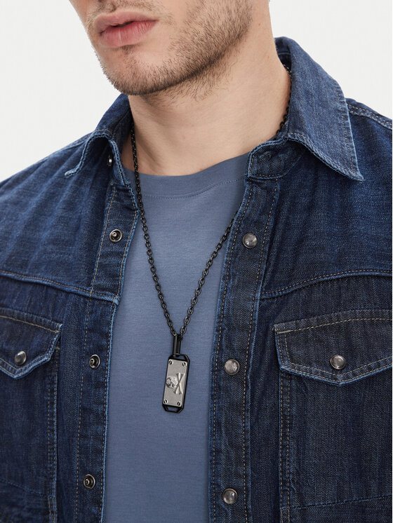 PHILIPP PLEIN PHILIPP PLEIN Collana $Kull Bones PJWEA09NU Argento
