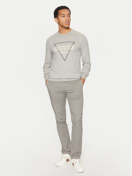 Guess Guess Pulover M5RR02 Z3KI1 Gri Regular Fit