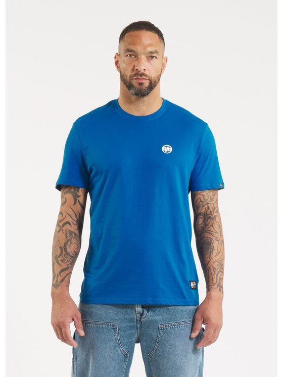 PITBULL PITBULL T-Shirt Koszulka Small Logo L Niebieski Regular Fit